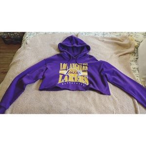 Forever 21 Lakers Crop top Hoodie